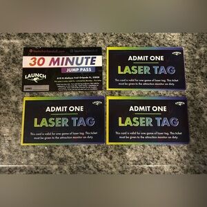 4 Launch Family Entertainment Center Laser Tag & Jump Coupon Cards - $50 Value